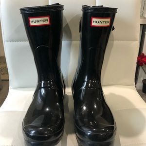 Glossy Short Hunter Boots